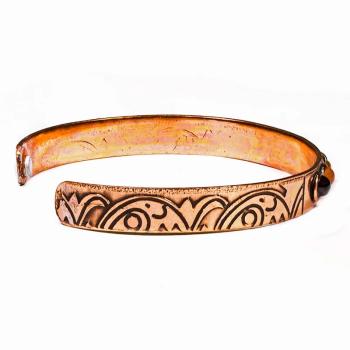 Kupferarmband mit 7 Chakramineralien magnetisch